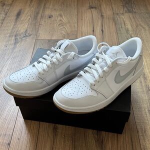 NWT Men’s Nike Air Jordan 1 Low G white/Pure Platinum M9.5 Golf Shoes